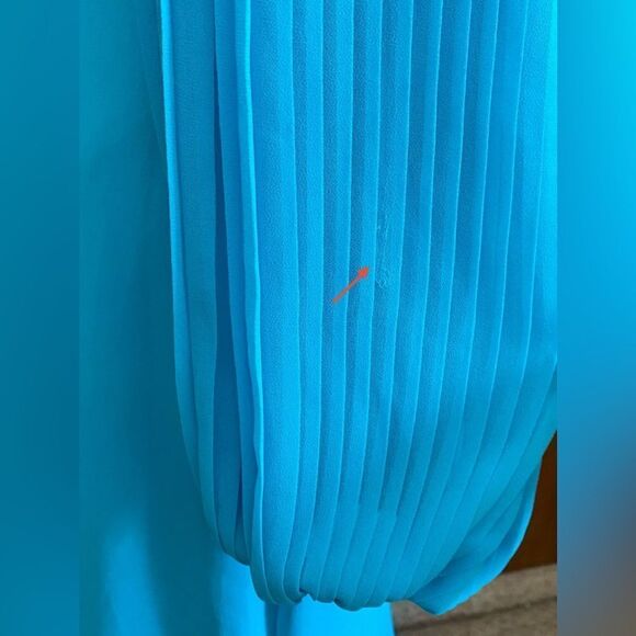 Badgley Mischka Pleated Bodice Plunge Evening Gown size 8 - Picture 9 of 16